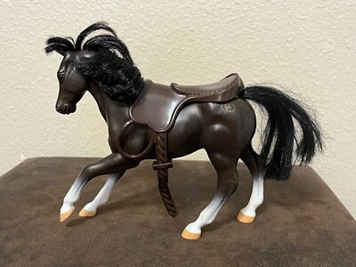 1996 Empire Grand Champions GC Dark Brown Black Mane Horse w/ Saddle & White