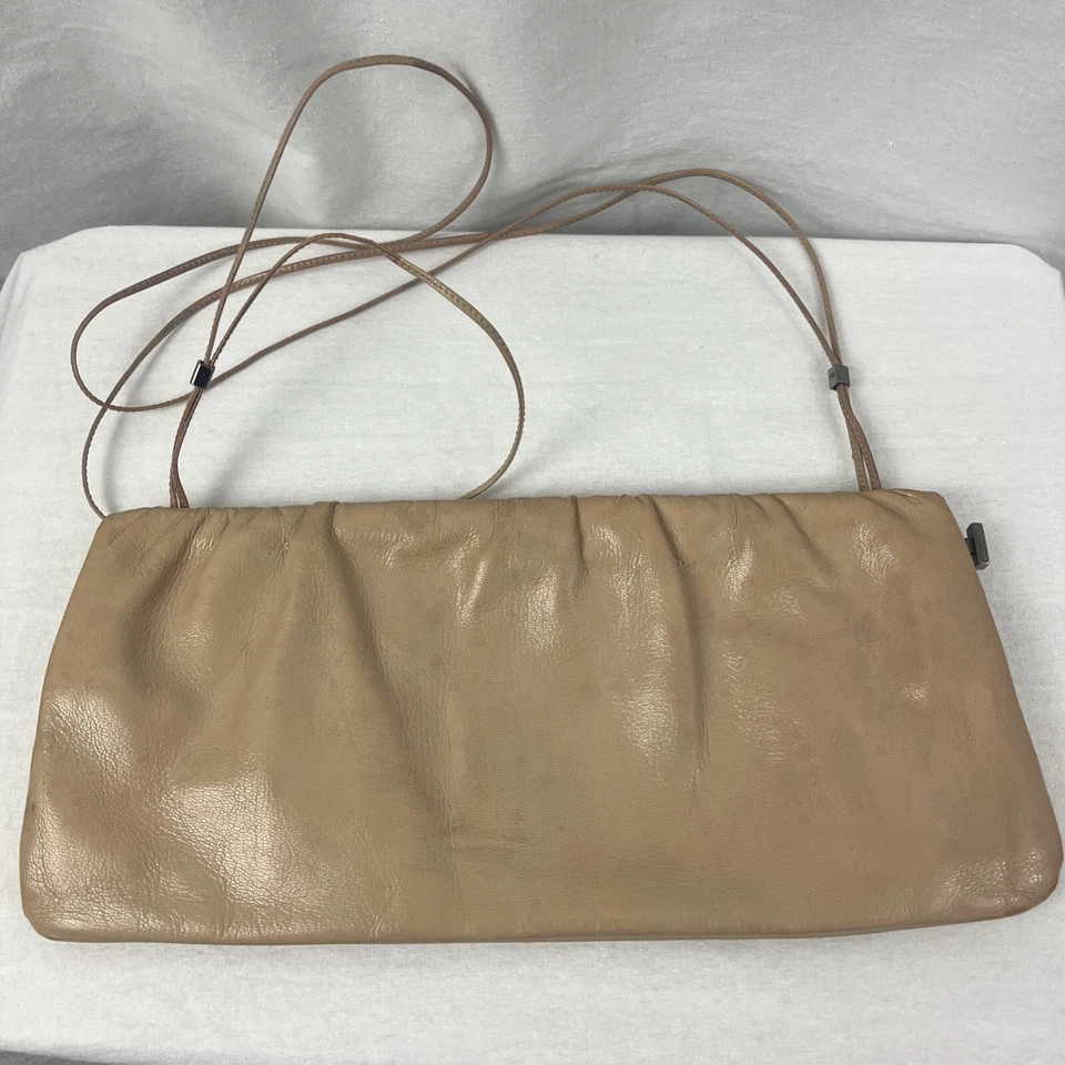 Sergio Rossi Leather Clutch Shoulder Beige Bag - Image 4 of 4