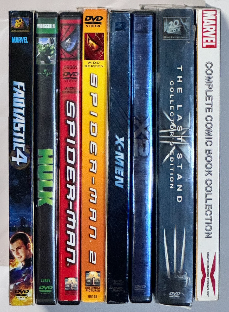 10 DVD Marvel DC Comic Movies: Fantastic 4 Hulk Spider-Man Batman