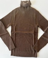 NWT. Banana Republic Ribbed Turtleneck Sweater Fine Merino Wool. Camel. XSmall