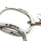 Estate Sterling Silver Oval Dangle Drop Hook Earrings Artisan Textured 10.9g — photo 5