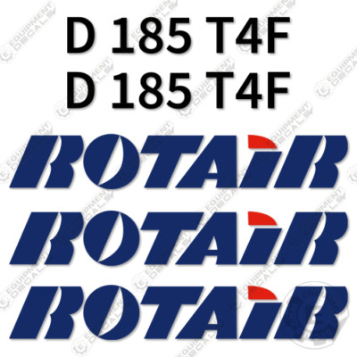Fits Rotair D185T4F Decal Kit Air Compressor - 7 YEAR OUTDOOR 3M VINYL!