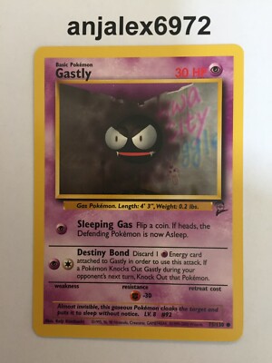 TOP Pokemon Karten 2.Generation Base Set Gastly 75/130 NEAR MINT