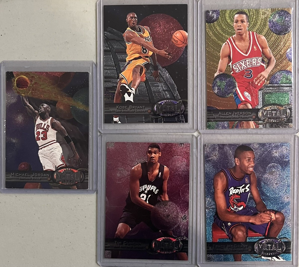 Complete Fleer Metal 97-98 set with Checklists (MJ, KOBE, DUNCAN 