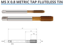 M5 x 0.8 ROLL TAP TiN COATED HSS-E 6HX COLD FORMING TM38170500 EUROPA TOOL  P271