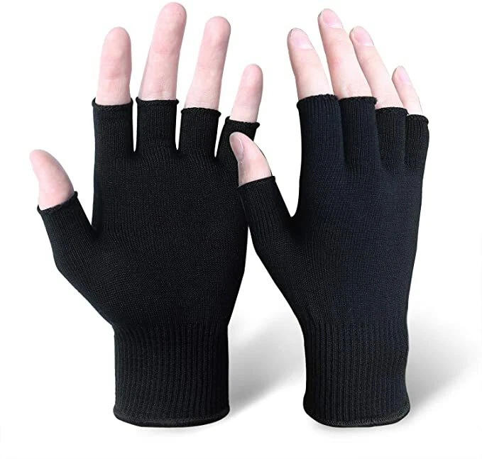 Guantes EvridWear para hombres y mujeres tejidos de seda completos y sin dedos forro ECO-Friend anti-UV Foto 2 de 4