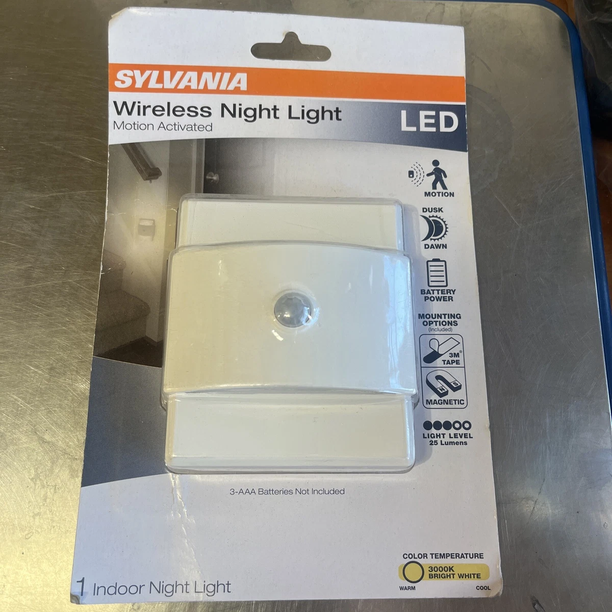 Sylvania Wireless Motion Activated LED Night Light Battery