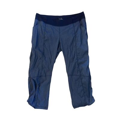 Women 3X Lucy Activewear Blue Get Going Pants Lightweight Pull-On