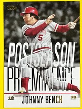 2018 Topps Update Series - #PO-1 Johnny Bench Postseason Preeminence insert