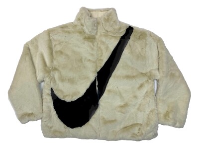 nike faux fur jacket fossil