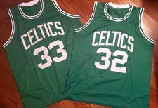BOSTON CELTICS LARRY BIRD KEVIN MCHALE SIGNED AUTOGRAPHED BASKETBALL JERSEYS COA