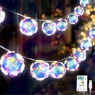 AceList 20 LED Globe Disco Ball Mirror String Lights 10ft USB&Battery Powered