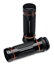 Harley Davidson Adversary Lenkergriffe schwarz-orange HD Softail Touring