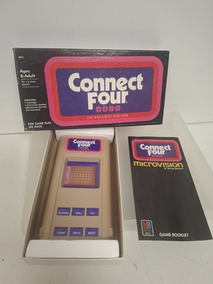 VINTAGE 1979 CONNECT FOUR MB MICROVISION GAME CARTRIDGE & MANUAL BOXED