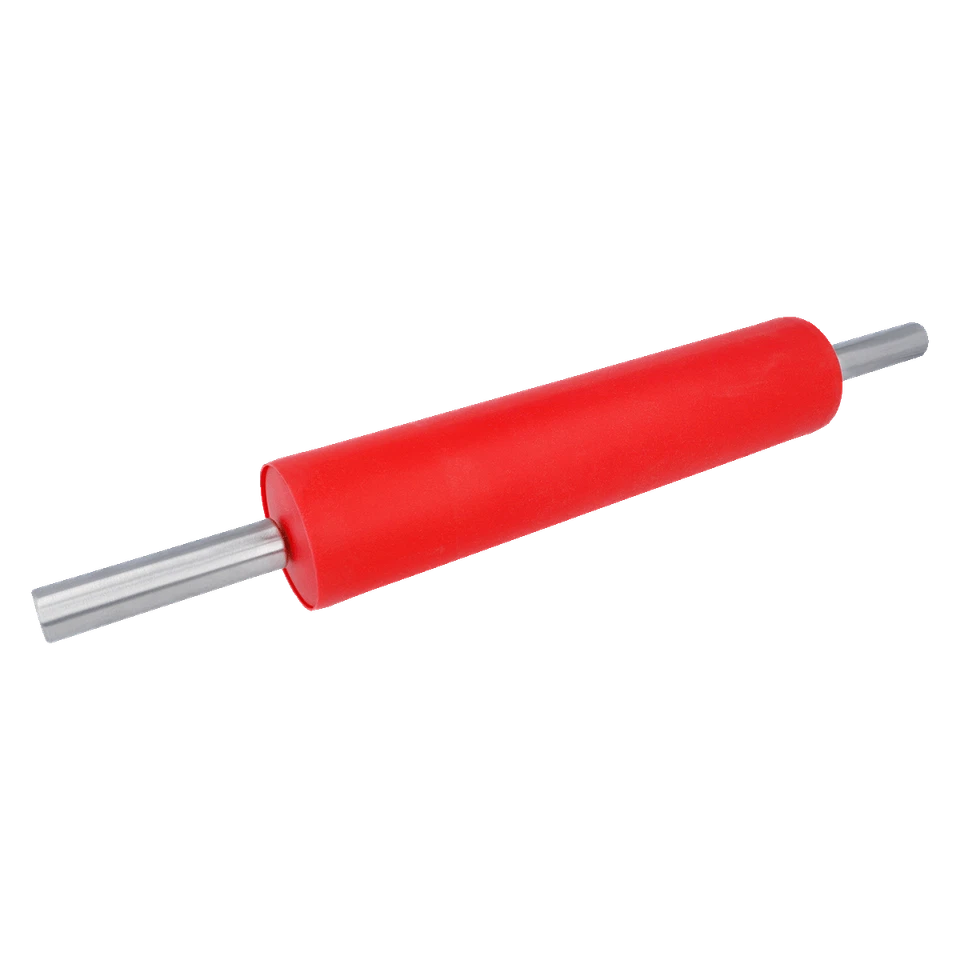 Nudelholz Teigroller  Backrolle Ausroller  Silikon Edelstahl Eurohome® Plätzchen