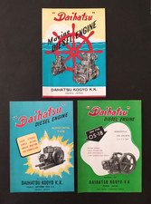 VINTAGE DAIHATSU KOGYO JAPANESE DIESEL ENGINES LOT OF 3 BROCHURES  EARLY 1950's