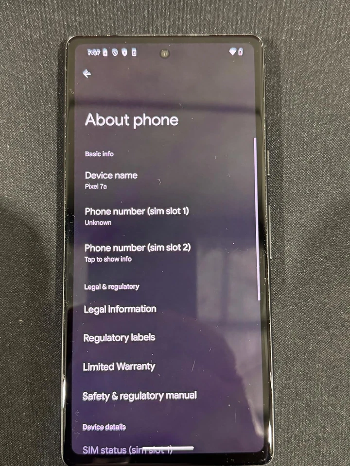 Google Pixel 7a 128GB Black (ATT) - Very Good condition - Image 2 of 2