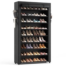 LANTEFUL Shoe Rack with Covers - 10 Tiers Tall Shoe Rack Organizer Large Capa...