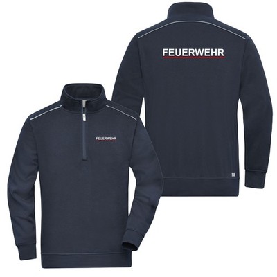 Zipper Reflect Feuerwehr Pullover Sweatshirt Hessen Dienstkleidung