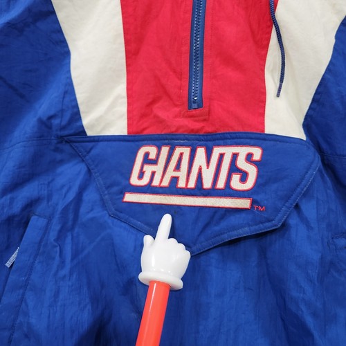 VTG 90s New York Giants Starter NFL Pro Line Mens L Large Puffer Pullover Jacket - Picture 13 of 21
