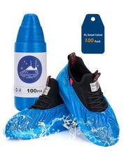 Shoe Covers Disposable Non-Slip, Waterproof 100Pcs Size XL 17x45cm , Blue