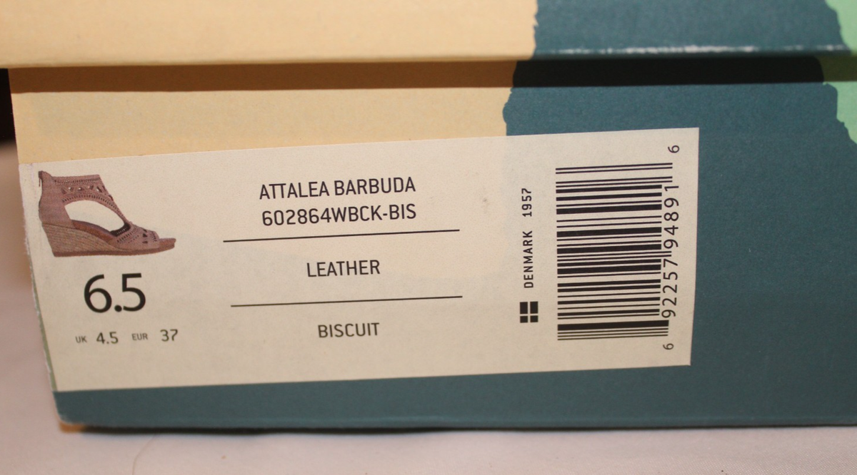 Earth Leather Wedge Sandal Attalea Barbuda Biscuit 6.5M NIB | eBay
