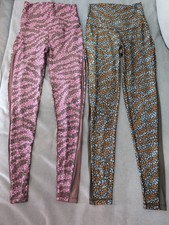 Offline by Aerie Real Me 7/8 Leggings Hi-Rise Animal Print Size Small Set Of 2