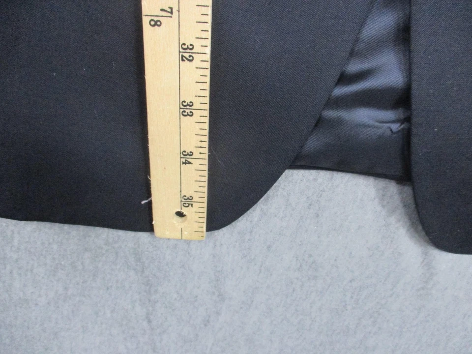 Lauren Ralph Lauren Blazer Mens 58L Navy Wool Gold Buttons Sport Coat Two Button - Image 3 of 4