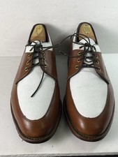 Footjoy Classic Mens Golf Shoes Style 51177 White/Brown Size 9 D  Excellent  