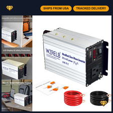 500W Power Inverter 24V DC to 110V/120V AC, Modified Sine Wave, USB Port, LED Di