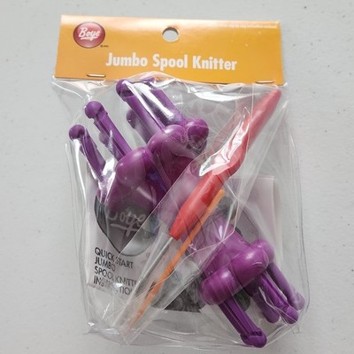 Boye Jumbo Spool Knitter Purple with Instructions-New/Sealed in Package