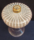 Antique Opalescent White Stripe Oil Lamp — photo 2