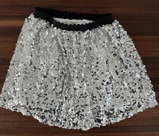 Flofallzique Girls Size 8 Silver Sequined Skirt