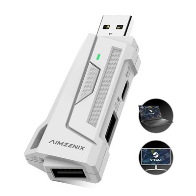 AX200 Keyboard and Mouse Adapter, Compatible with PC, Nintendo Switch, Ninten...