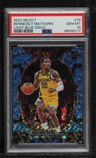 2022 Select Light Blue Disco Prizm 67/99 Bennedict Mathurin PSA 10 GEM MT 07mp