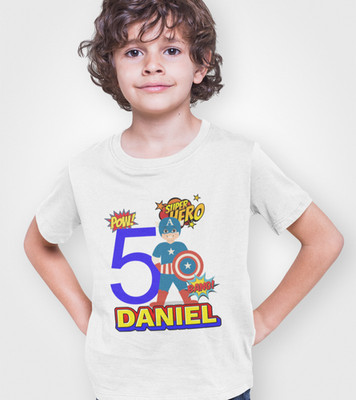 Personalisiertes Superhelden Name Alte Superhero Helden Geburtstags Kinder Shirt