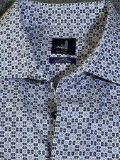 Johnnie-O Prep-Formance Shirt Mens XL Geometric Performance Stretch Button Up