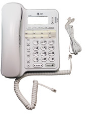 AT T CL2909 Corded Phone with Speakerphone Caller ID/Call Waiting, White