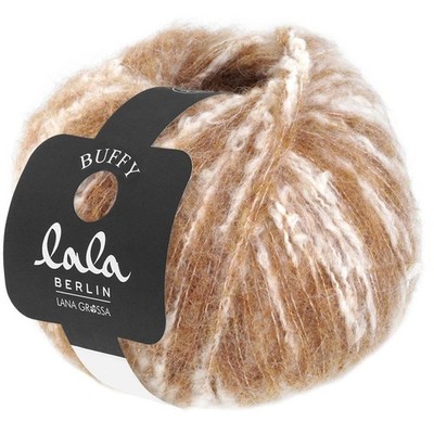 Wolle Kreativ! Lana Grossa - Lala Berlin Buffy - Fb. 9 camel rohweiß 50 g