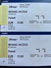 2 TOP - Tickets - Reihe 3 - Michael Hatzius - Echsclusiv - Düsseldorf 11.06.2027