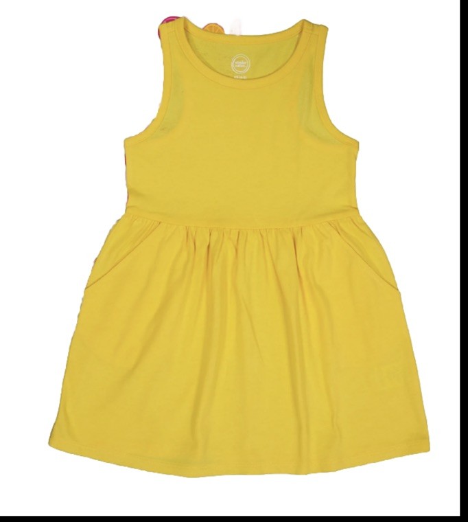 Wonder Nation Girl’s Yellow Sleeveless  Dress Size XXL (18) NEW