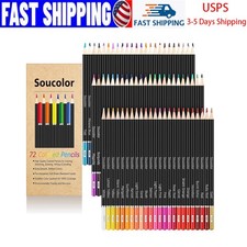 Vibrant 72 Colored Pencils, Soft Core Art Kit Gift for Beginners Adults