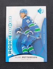Upper Deck 2025-26 SP Rookie Authentics Elias Pettersson Canucks Blue #127