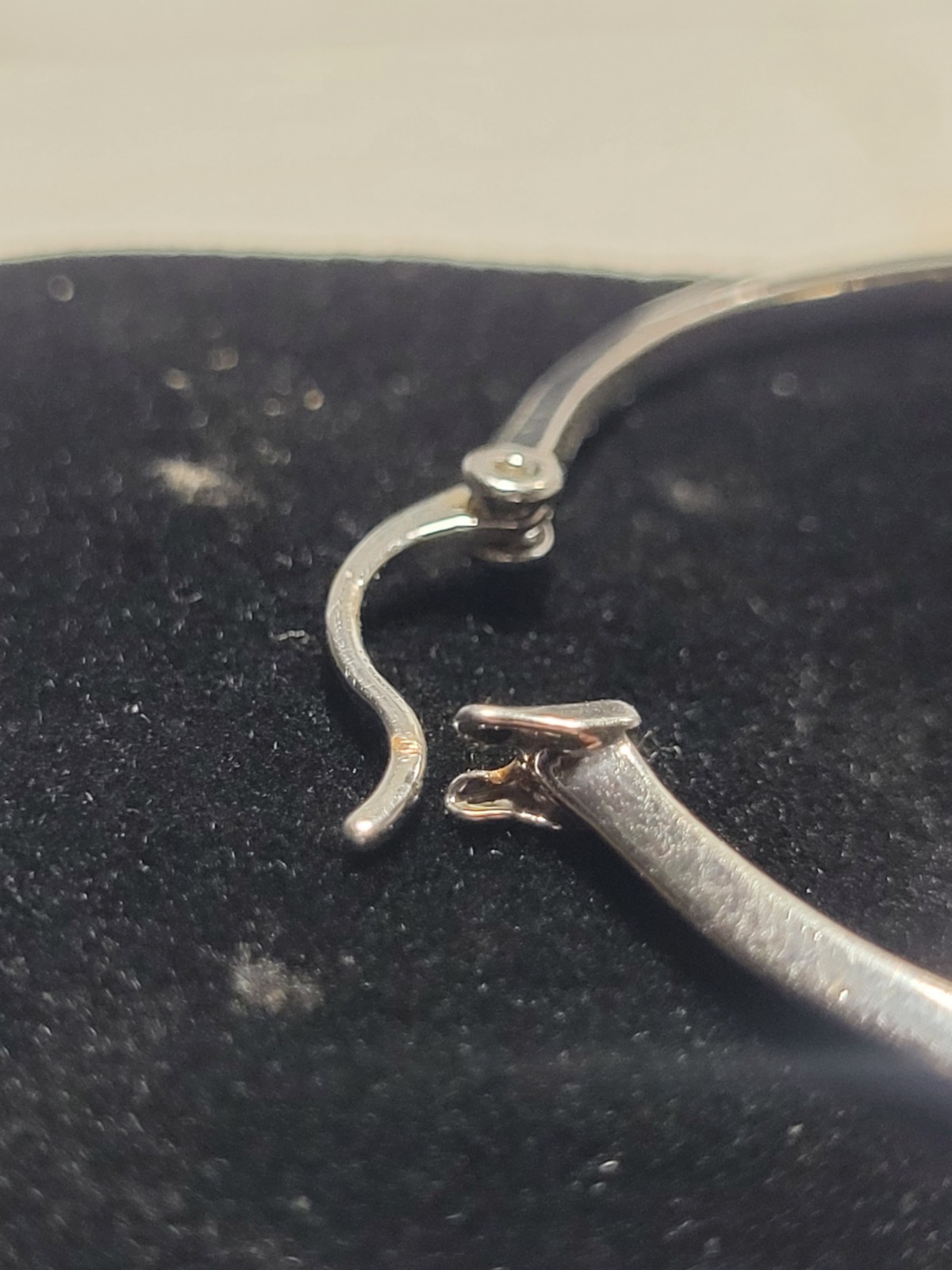 Silvertone M Haskell Large Round Dangle Hoop Hing… - image 13