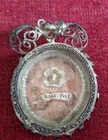 202) Itallian sterling silver reliquary St Anthony of Padua