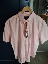 Primark Pink Shirt Brand New Size L Slim Fit Short Sleeve
