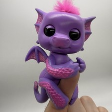 Fingerlings Kaylin Purple Pink Glitter Dragon Interactive Baby Toy 2017 Works