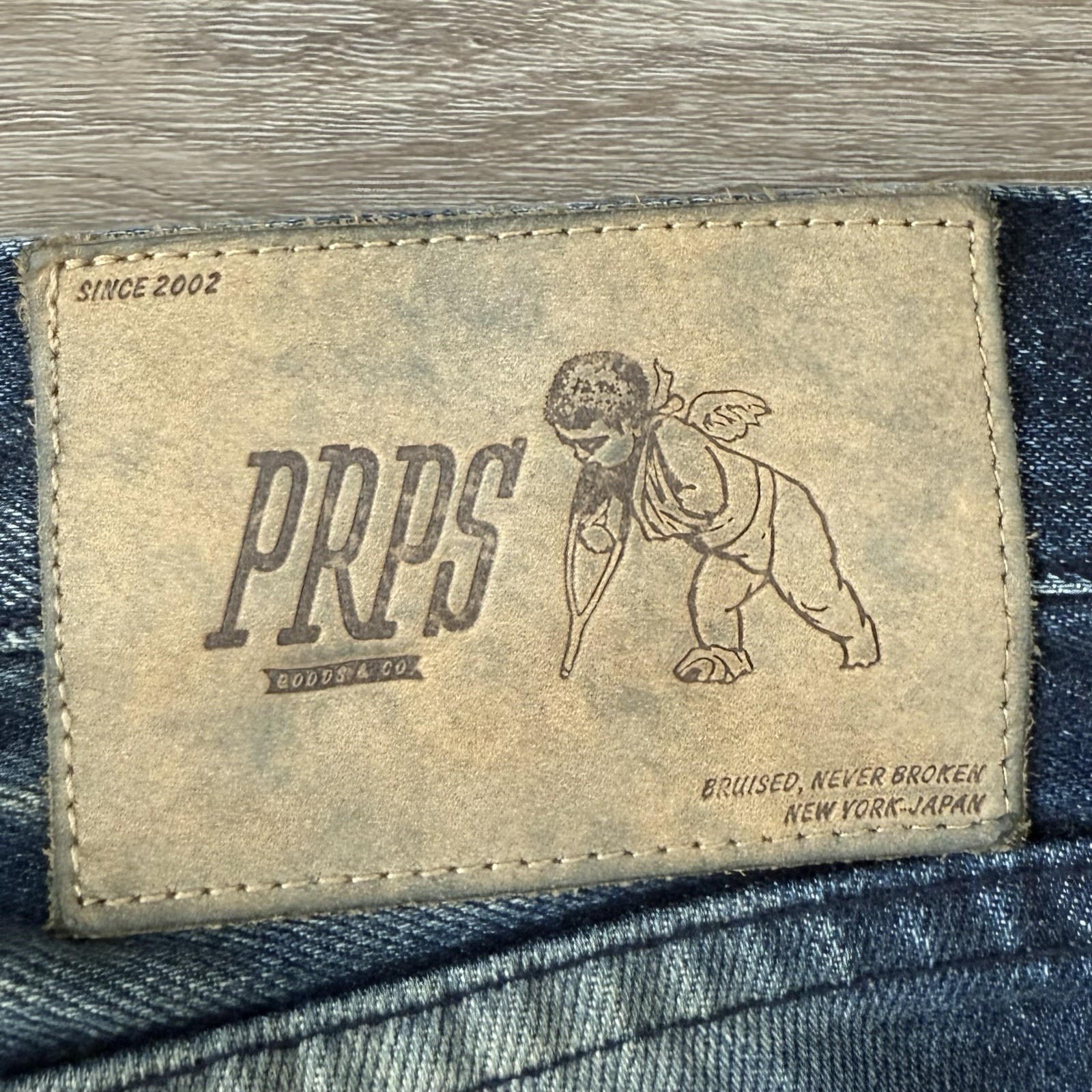 PRPS Distressed Boro Sashiko Patchwork Faded Deni… - image 3