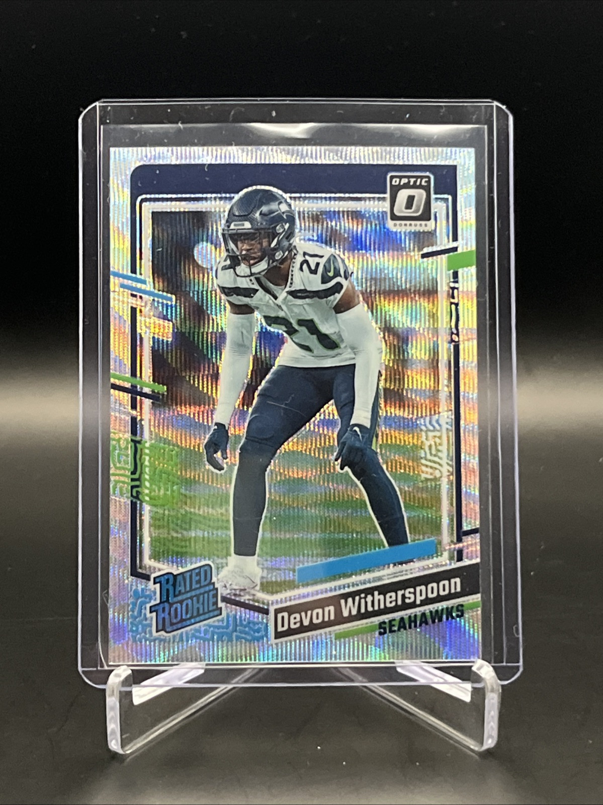 2023 Panini Donruss Optic - Rated Rookie Wave Prizm #292 Devon Witherspoon /300