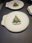 Rare Set of 8 Vtg Salem China CHRISTMAS EVE Handled Snack Plates — photo 4